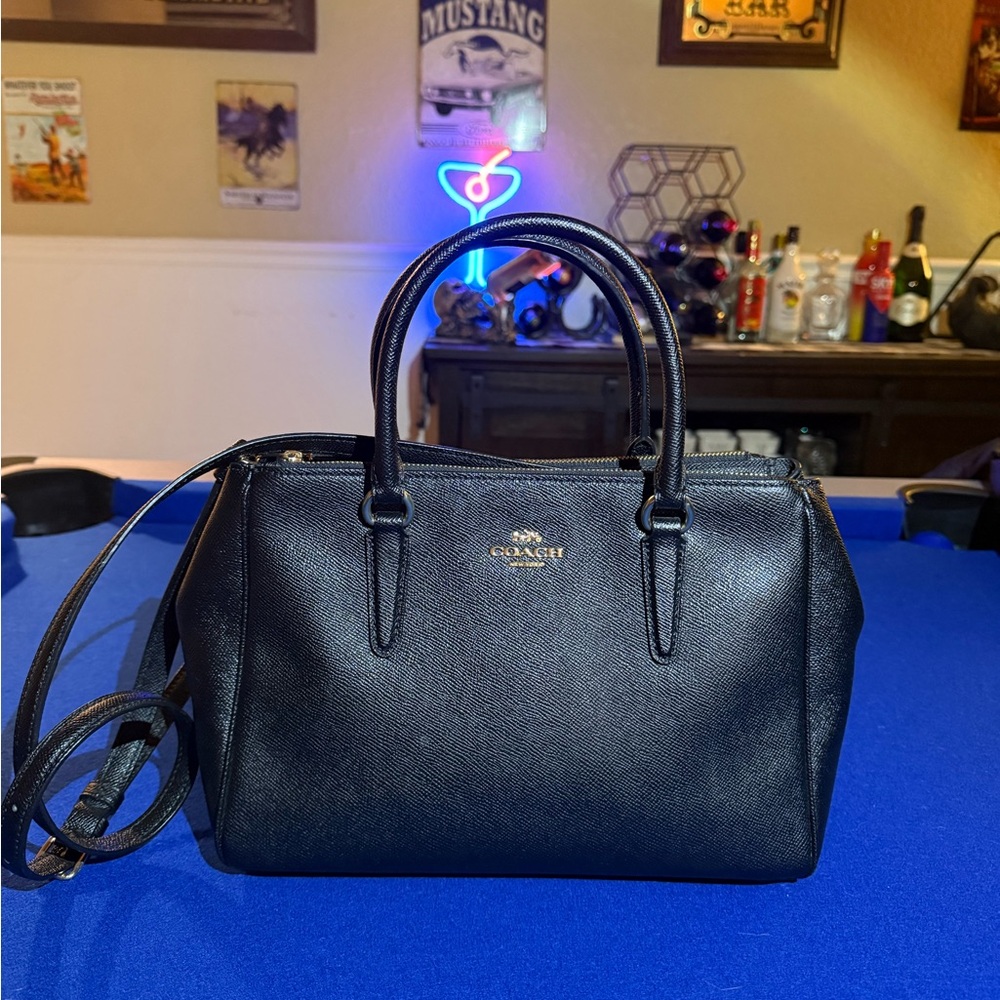 Coach Midnight Black Satchel